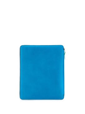 colour-block leather laptop case