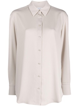 straight-point collar long-sleeve shirt 