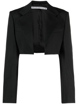 cropped wool blazer