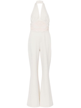 sleeveless halterneck jumpsuit