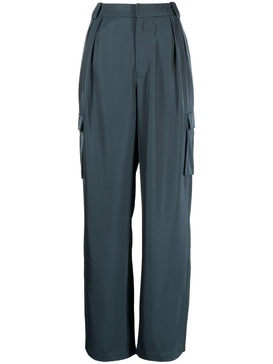 Harlow satin cargo trousers