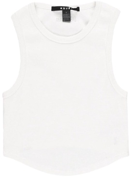 cotton cropped tank top