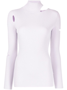 cut-out high-neck jumper