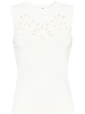 broderie anglaise tank top