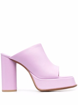 open-toe platform mules