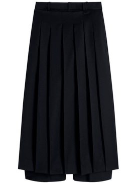 pleated apron overlay trousers