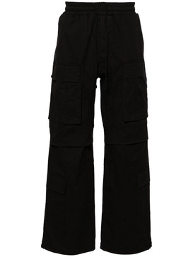 mid-rise flared cargo trousers