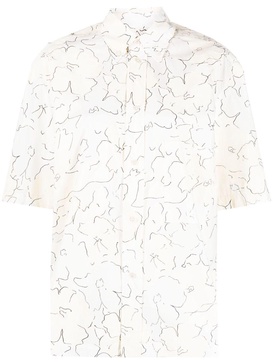 floral-print short-sleeve shirt