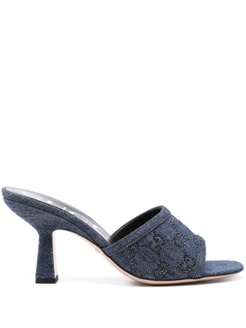 80mm GG-monogram denim mules