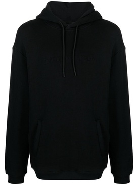 logo-embossed cotton hoodie