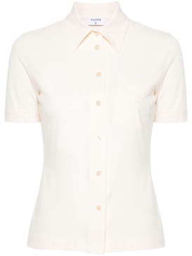 monogram-embroidered cotton shirt