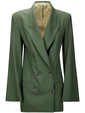 notched-lapels double-breasted blazer 