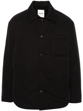 padded cotton-blend shirt jacket