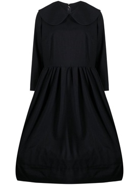 bib-collar midi dress