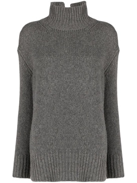 high-neck cashmere jumper