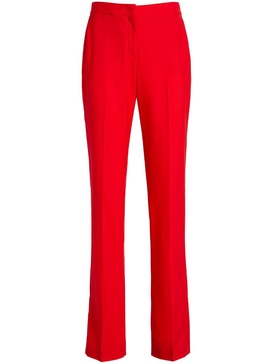 slim-cut tailored trousers