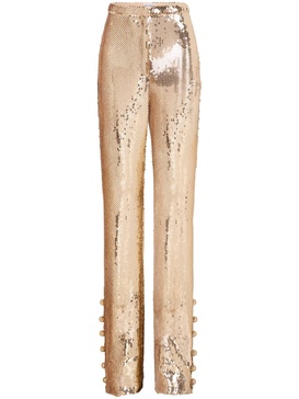 sequinned flared trousers