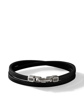 Streamline Double Wrap leather bracelet