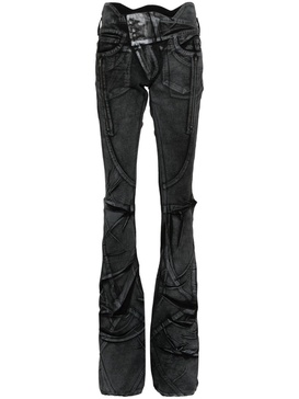 Big Waistband Drape skinny jeans