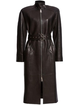 The Bobbie belted leather coat