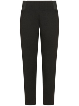 elasticated-waistband tapered trousers 