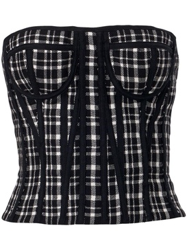 plaid bustier top