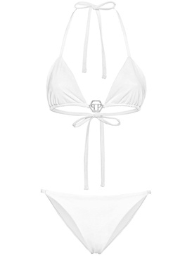 logo-plaque triangle bikini set