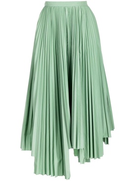 asymmetric pleated skirt