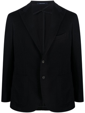 single-breasted virgin wool-blend blazer