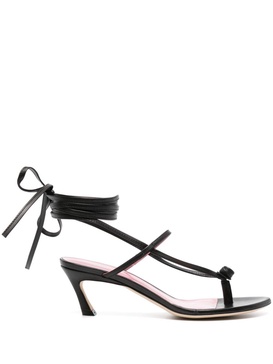 lace-up leather sandals