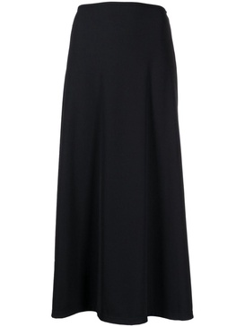 A-line stretch midi skirt