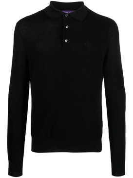 logo-embroidered polo jumper