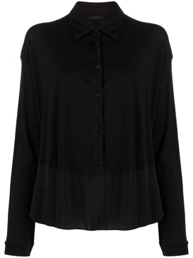 panelled virgin wool-blend top