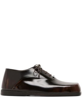 panelled patent-leather oxford shoes