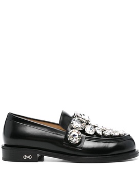 crystal-embellished loafers