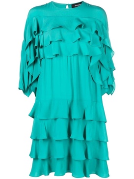 ruffled shift dress