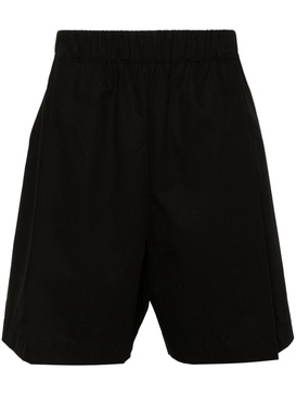 elasticated-waist cotton shorts