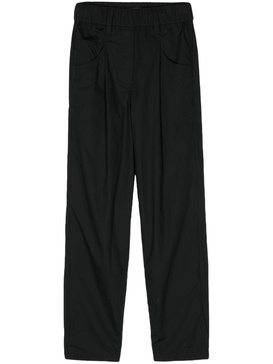 elasticated-waist cropped trousers 