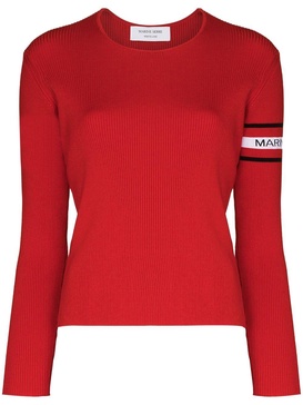 logo intarsia cut-out jumper