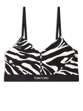 Optical Zebra Print modal signature bralette