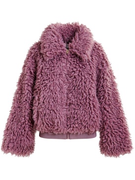 Genergized faux-fur coat