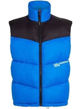 logo-print padded-design gilet