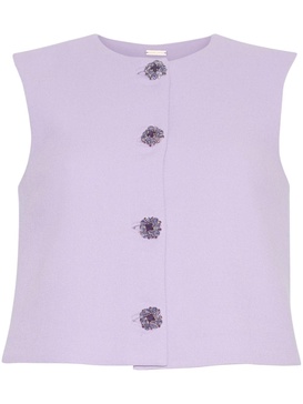 Remo crystal-buttons vest