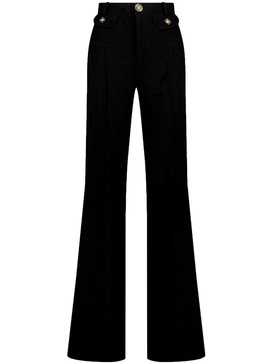 high-waist wool tailored trousers 