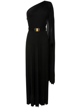 single long sleeve gathered maxi dress