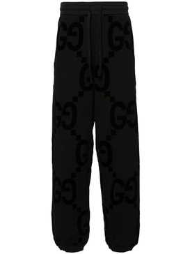 GG flocked print cotton fleece sweatpant