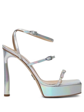 Slinky 125mm iridescent platform sandals