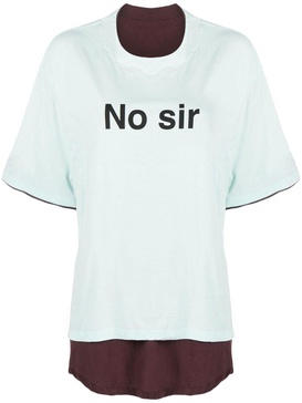 No Sir layered T-shirt