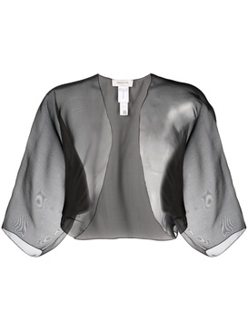 semi-sheer silk cropped jacket