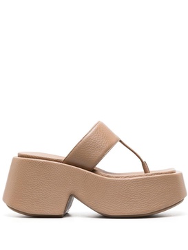 square-toe chunky-heel sandals